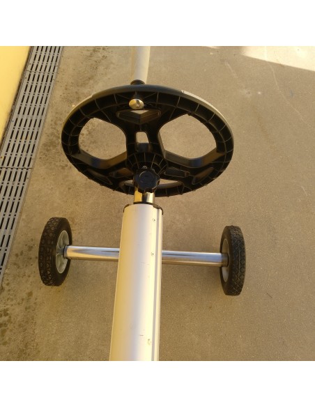 Enrollador manta termica piscina D.  80mm L.4.00-5.50mt telescopico S-80