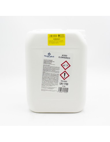 Limpiador vaso piscina 10lt TEJAR VIEJO acido clorhidrico 33% PQ001HTVEP12