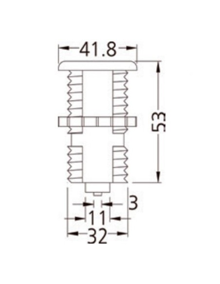 Pulsador neumatico BALBOA ABS blanco 13082+WH