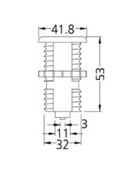 Pulsador neumatico BALBOA ABS cromado 13085+PC