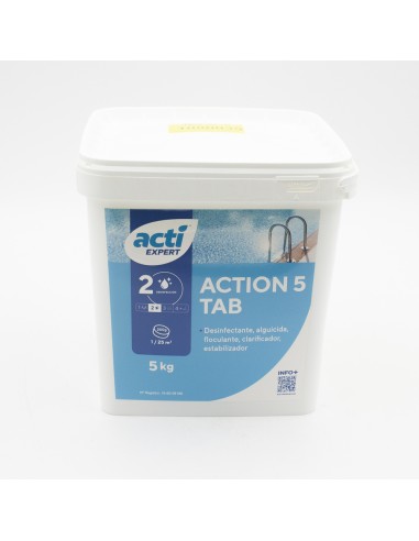 Cloro tabletas ACTI Action 5 Tab   5kg T-200gr ACT-500-7007