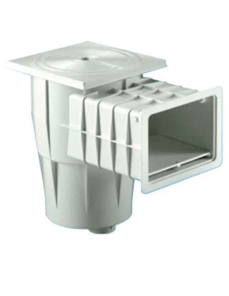 Skimmer piscina hormigon KRIPSOL boca standar ABS blanco con marco cuadrado SKS 060110100000