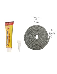 Kit reparacion estufas/chimeneas WOLFPACK cuerda   8mm...