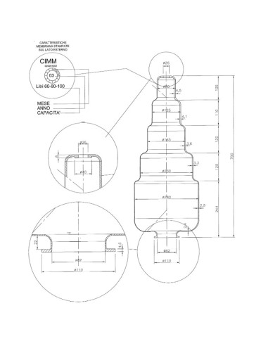 Membrana hidrosfera 100lt        CIMM geometria...