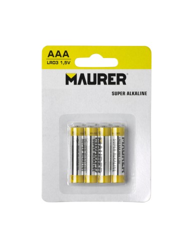 Pila AAA 1.5v LR03 MAURER kit 4 pilas 19040120