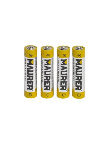 Pila AAA 1.5v LR03 MAURER kit 4 pilas 19040120