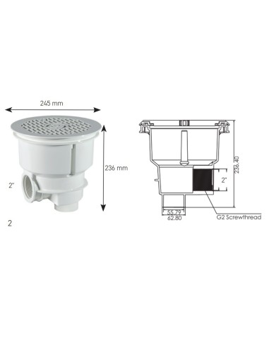 Sumidero piscina liner EMAUX circular mod...