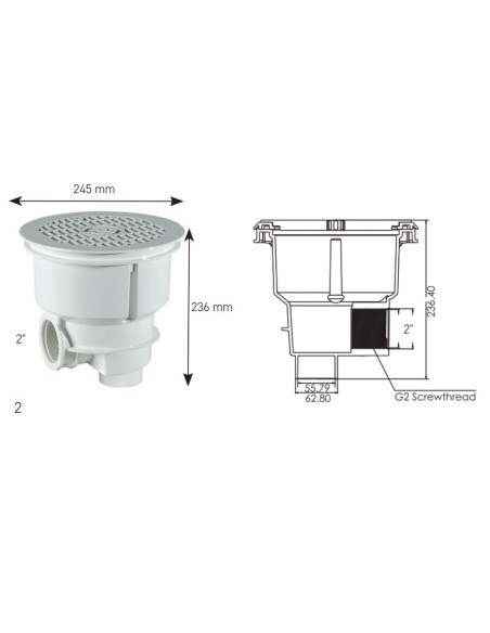 Sumidero piscina liner EMAUX circular mod EM2840 88142612
