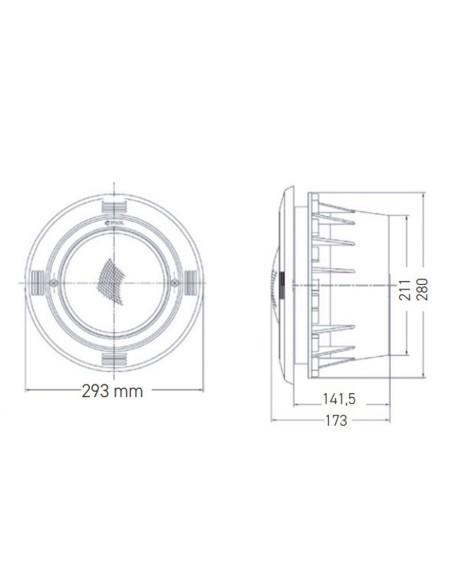 Foco piscina liner EMAUX proyector led NP300 mod. luz blanca 1400lm 88045660