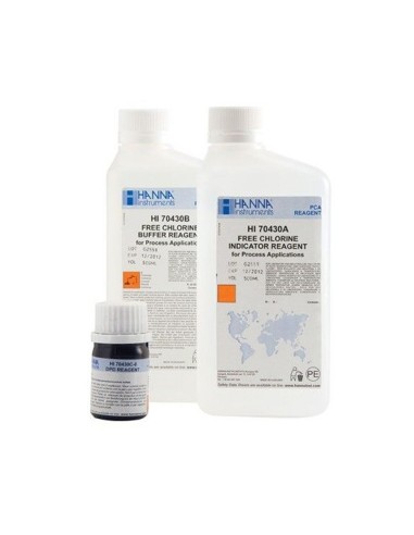 Reactivo analizador HANNA kit cloro libre 0 a 5...