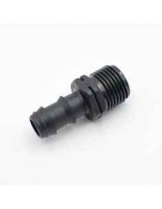 Entronque tubo riego goteo PE 16-1/2" M-M negro AZUD...