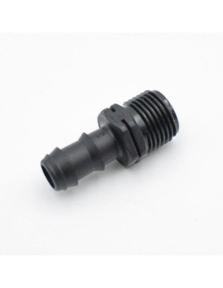 Entronque tubo riego goteo PE 16-1/2" M-M negro AZUD 16061600