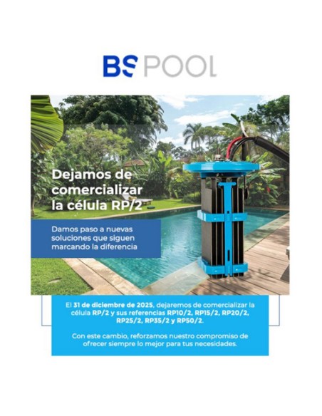 Celula clorador salino BSPOOL mod. antigua   25gr RP25/2 (BSV)