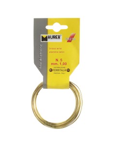 Alambre Latón Maurer nº  1/ 0,6 mm.   20 Metros