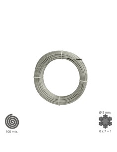 Cable Galvanizado   5 mm. (Rollo 100 Metros) No Elevacion
