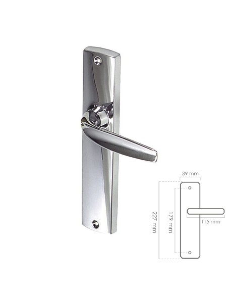 Juego Manivelas Para Puertas "Ayr" Ref 540  Cromo