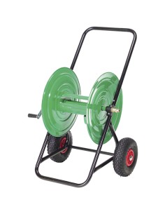 Carro Portamangueras Acero 80 Metros Rueda Neumática