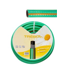 Manguera Verde Trebol Trenzado 19 mm. 3/4" Rollo 50 Metros