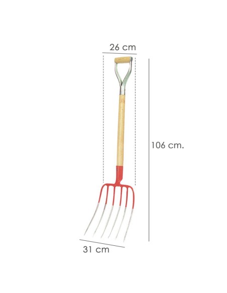 Horca Con Mango Anilla  560 / 6 Puas
