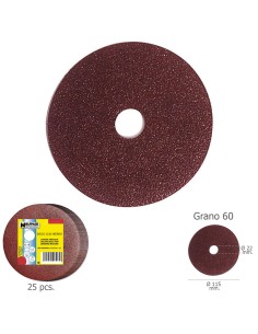 Disco Lija Hierro 115x22 mm. Grano  60 (Paquete de 25...