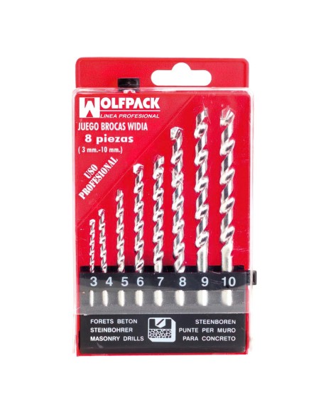 Estuche Brocas Widia Profesional Wolfpack  8 Piezas
