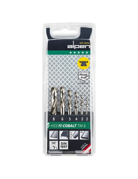 Estuche Brocas Alpen Cobalto Nirosta  6 Piezas