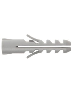 Taco Nylon Tradicional Gris   4 mm. (Caja de 200 piezas)