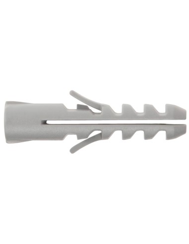 Taco Nylon Tradicional Gris   8 mm.  (Caja de 100 piezas)