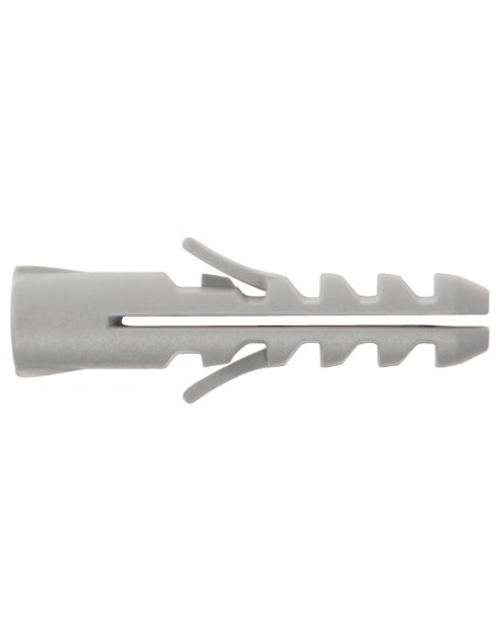 Taco Nylon Tradicional Gris  12 mm. (Caja de 25 piezas)