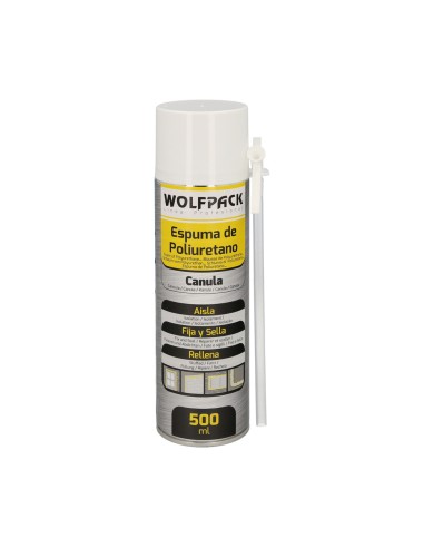 Espuma poliuretano WOLFPACK 500ml con canula...