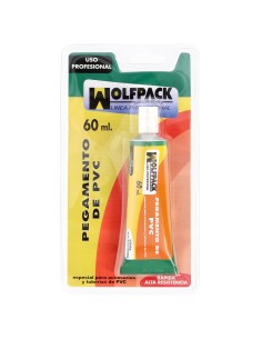 Pegamento PVC WOLFPACK evacuacion 60ml 14020150