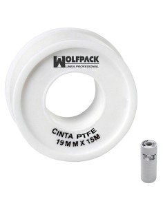 Cinta PTFE WOLFPACK 19mm x 15m (Paquete de 10 rollos)...