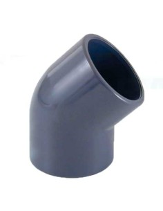 Codo PVC-U H-H 63mm 45º PN16 CEPEX 01751 (presion)