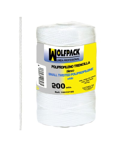 Cuerda Trencilla Polipropileno Blanco (Bobina 200 Metros)