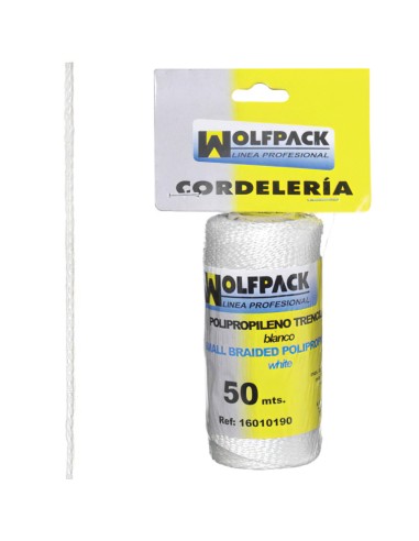 Cuerda Trencilla Polipropileno Blanco (Bobina  50 Metros)