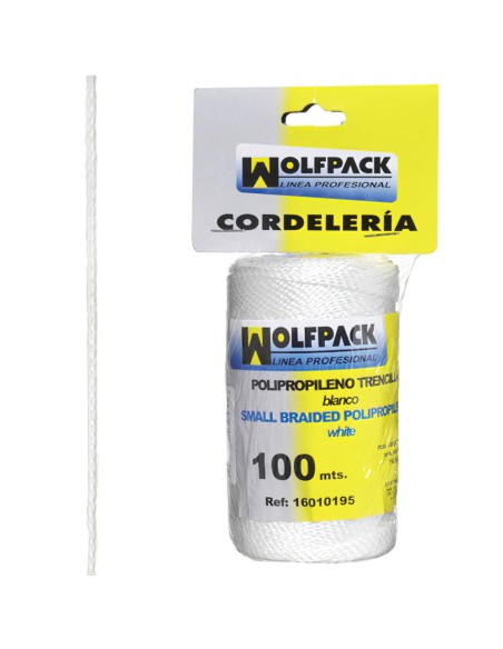 Cuerda Trencilla Polipropileno Blanco (Bobina 100 Metros)