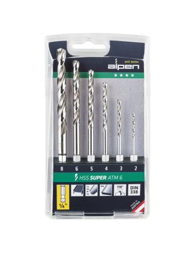 Estuche Brocas Alpen Hexagonal Hss    6 Piezas