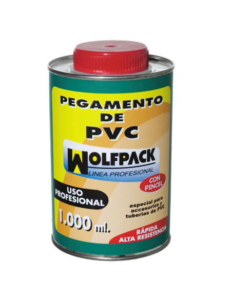 Pegamento Pvc  Wolfpack  Con Pincel 1000 ml.