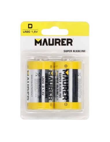 Pila Maurer Alcalina D / LR20   (Blister 2 Piezas)