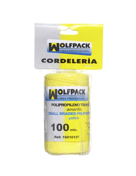 Cuerda Trencilla Polipropileno Amarillo (Bobina 100 Metros)