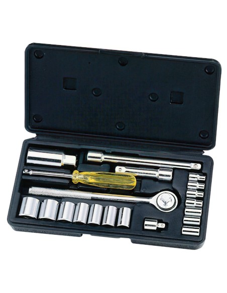 Juego Llaves Vaso  20 Piezas 1/4-3/8