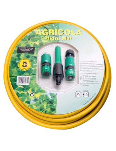 Manguera Jardin Hidro Mat Ø 15 mm. - 5/8" Rollo 15 Metros Con  Accesorios