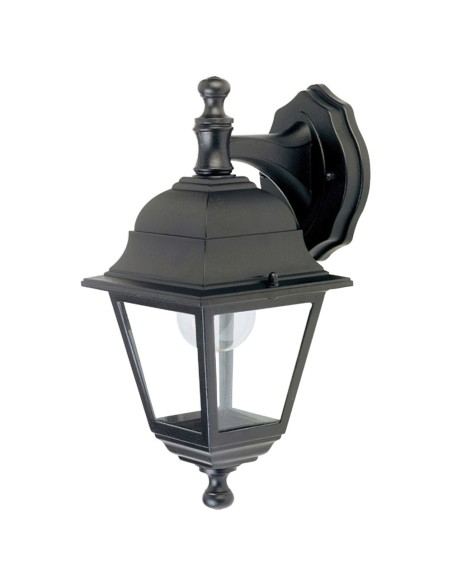Farol Jardín Soporte Alto Negro