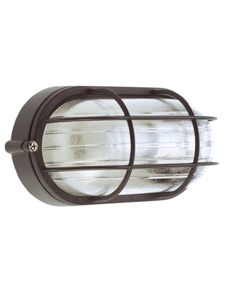 Plafón Industrial  IP44 Oval Negro