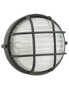 Plafón Industrial IP54  Redondo Negro