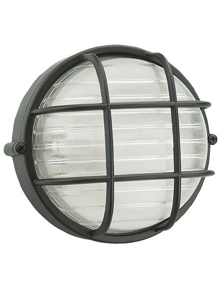 Plafón Industrial IP54  Redondo Negro