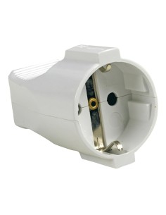Base / Clavija Schuko 2p + T 16 A. Blanco