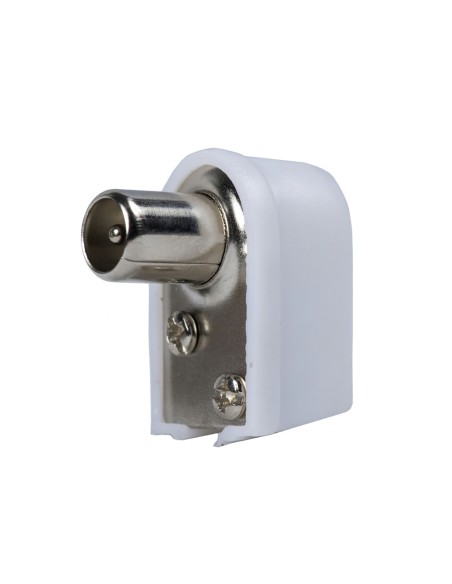 Conector Tv Macho Acodado  9,5 mm.