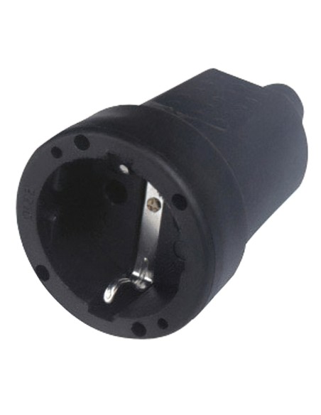 Base Aerea Toma Tierra Goma 4/4,8 mm. Negro (Industrial)