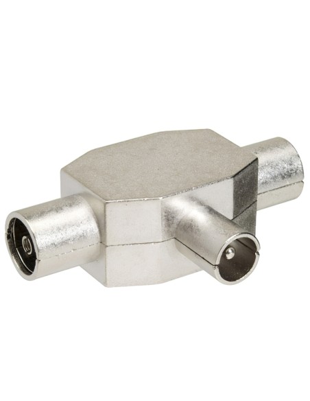 Distribuidor TV Blindado Metal 1 Macho + 2 Hembra